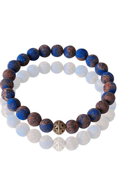 Tesbih Atölyesi Certified Raw Unprocessed Azurite Stone Bracelet