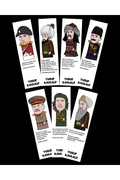 Giz Kitap Leaders Who Made a Blow in History Bookmark Set
