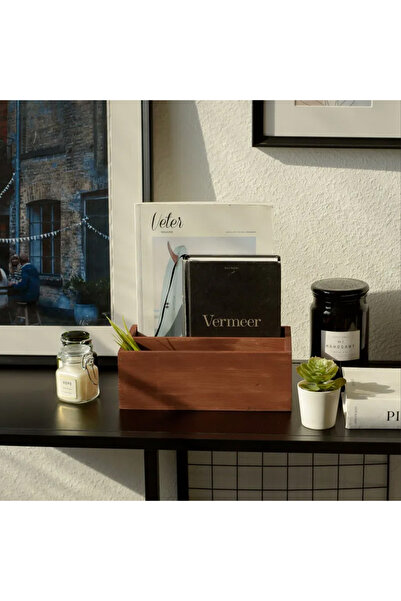 temamall Poşet çay & Kahve Organizeri, Doğal ahşap, 30x16 cm