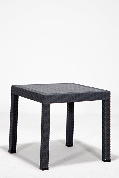 MOBETTO 80x80 Camsız Antrasit Masa Bahçe Balkon