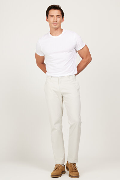 ALTINYILDIZ CLASSICS Pánské strečové kalhoty s úhlopříčným vzorem a pohodlným střihem z bavlny