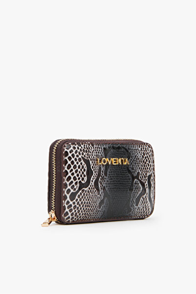 LOVENTA Тримач для карток на блискавці з натуральної шкіри Cuzdan Blanca