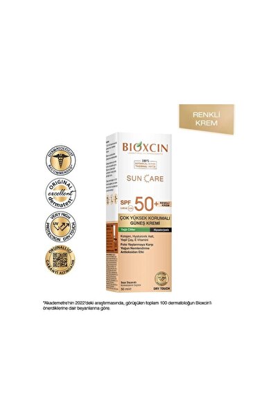 Bioxcin Sun Care Yağlı Ciltler İçin Renkli Güneş Kremi Spf50+ 50ml