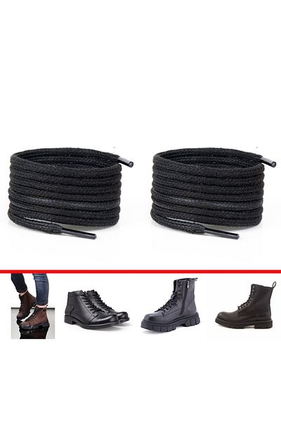 AiryFooT Waxed Round Thick Boot and Shoelaces 120 cm 1 pair