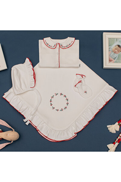 Florijee Yılbaşı Çelenk El Işi Organik Yenidoğan Hastane Çıkış Seti Fırfırlı ...