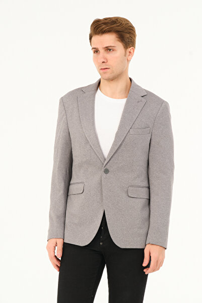 VALUE Gri Slimfit Klasik Astarlı Regular Blazer Ceket