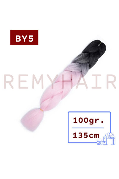 REMY HAİR شعر مجدول أفريقي - أسود وردي فاتح BY5 - 100 جرام