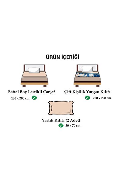 ELY PARKER Easy Iron King Size Duvet Cover Set (180x200 Black Elastic Sheet+Quilt Cover+High Cover) White