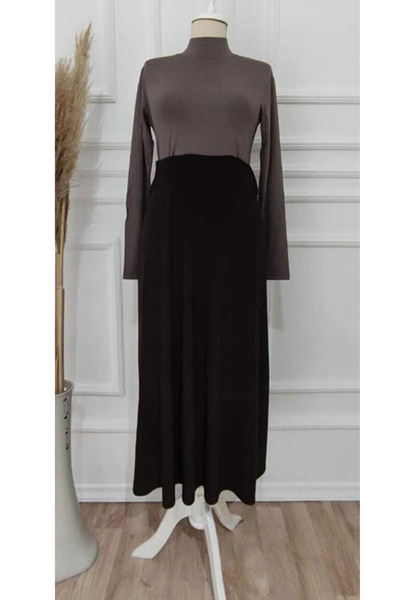 Nacar Kadın Buzi Etek Büyük Beden Uzun Anne Etek