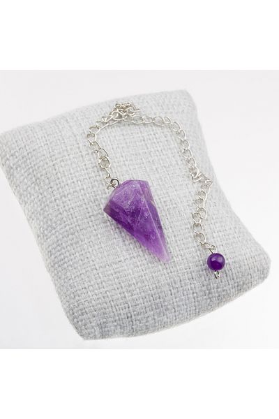 Taşta Moda Amethyst Stone Pandula-Sarkaç