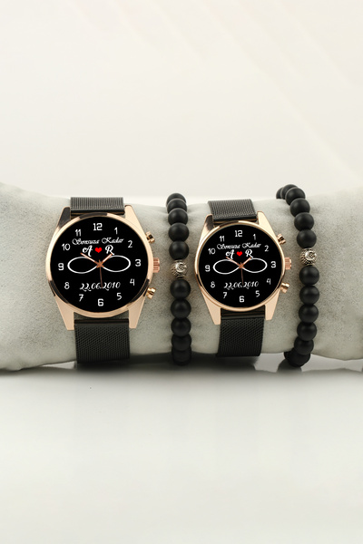 Mythog Evlilik Yıldönümü İçin İsim ve Tarih Yazılı Saat Hediye