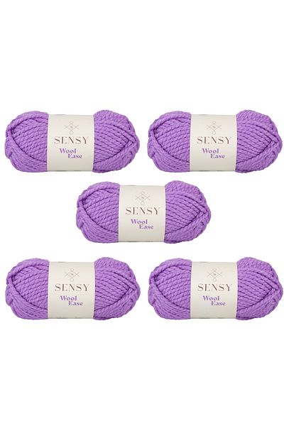 SENSY Wool Ease 5 Pieces of Hand Knitting Yarn Scarf Beanie Hat Yarn Poncho Yarn Cardigan Yarn Knitting Yarn