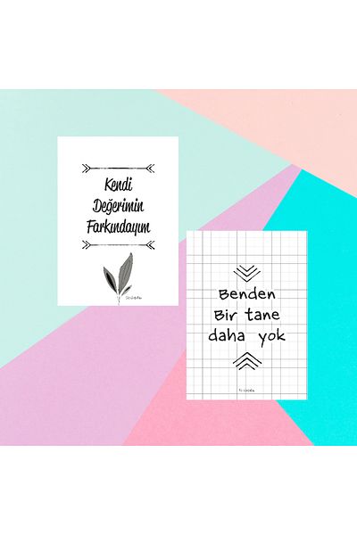 Fatofotofan Minimalist Motto Card 2 Pack