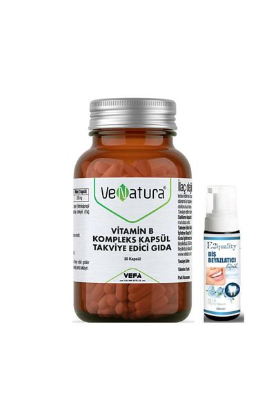 VeNatura Vitamin B Complex Capsule - 30 Pack Whitening Tooth Foam Gift