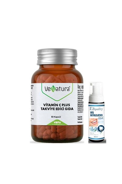 VeNatura Vitamin C Plus 60 Capsules - Supplement and Teeth Whitening Food Gift