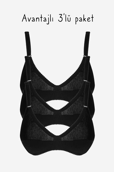 AYYILDIZ 556 sutien negru pachet de 3