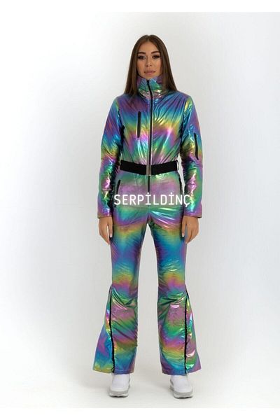 serpildinc Sd Neon Colored Collared Ski Jumpsuit