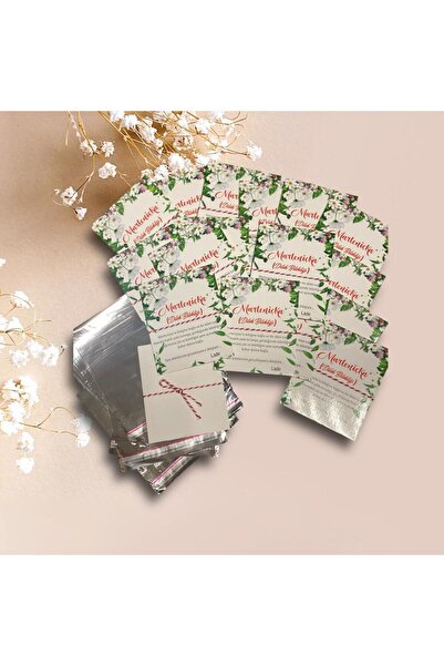 Lade Marteniçka سوار الحظ والتمنيات 20 سوارًا - 20 بطاقة - 20 عبوة هدايا