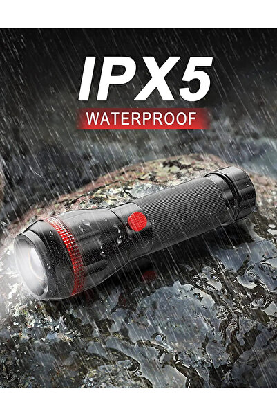 Janva Pille Çalışan Ultra Güçlü El Feneri Zoomlu Fener Acil Durum Deprem Afet...