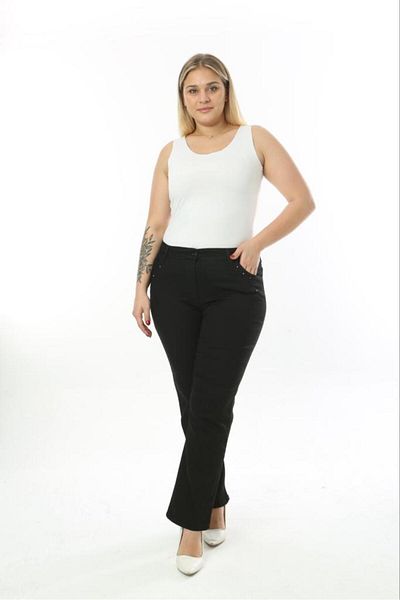 EYLÜL BUTİK WOMEN'S LARGE SIZE PIPE TROUSERS