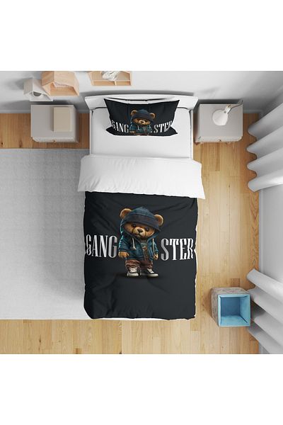 Fortek Home 3D Digital Printing Single Duvet Cover Set (WITHOUT BED) New Year - New Year#good quality