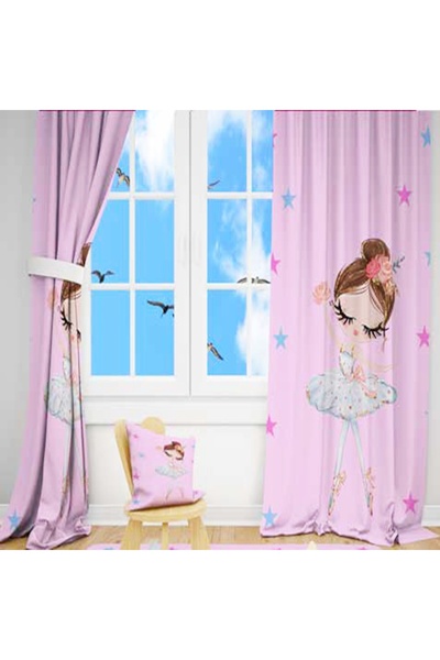 Lavisa ستارة خلفية لغرفة الأطفال والرضع مطبوعة على شكل فتاة راقصة الباليه