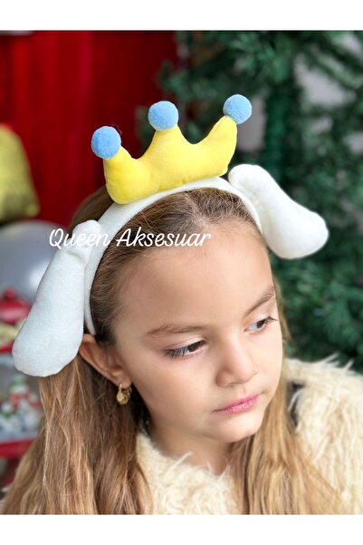 QUEEN AKSESUAR Coroană cu urechi de animale de pluș Hello Kitty Kuromi pentru...