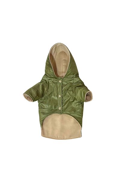Patte Zone Rain Olive Green - Cat Dog Raincoat(Olive Green)