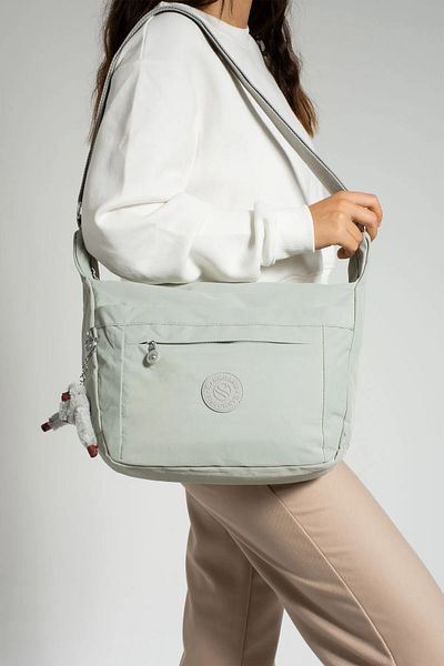 Lifonbag Geantă de umăr și de călătorie de școală cu curele încrucișate pentru femei Crinkle, țesătură impermeabilă