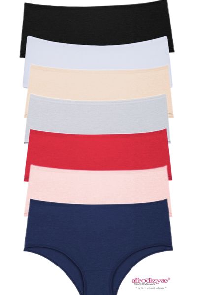 Öts Girl's 6-Piece Cotton Lycra Colorful Printed Panties Slips