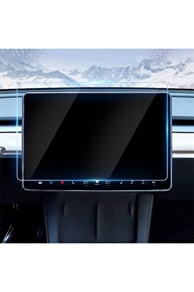 Coolacs Tesla Model Y ile Uyumlu Araç Multimedya Ekranı İçin Temperli Kırılma...