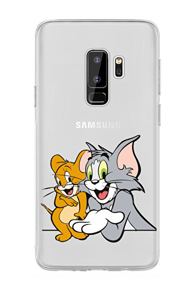 Merwish Samsung Galaxy S9 Plus Uyumlu Şeffaf Kapak Tom Ve Jerry Desenli Kılıf