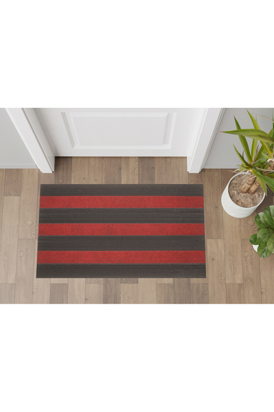 KARMAT Covoraș pentru ușă, covoraș cu 3 dungi, covoraș care elimină praful și...