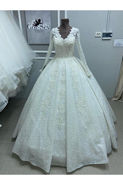 EKY GÖR SEV WEDDING DRESS GÜPÜR İŞLEMELİ GELİNLİK