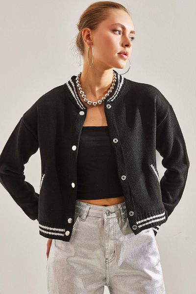 Bianco Lucci Dámská bomber bunda na knoflíky