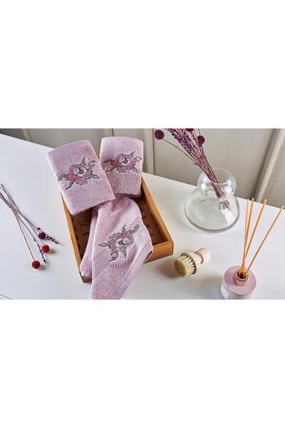 Marie Claire Claire 3-комплект серветок Micro Fiorella з трояндовим візерунком