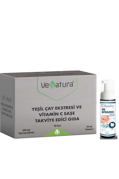 VeNatura Green Tea Extract and Vitamin C - Sachet Food Supplement 30 Sachet Whitening Foam