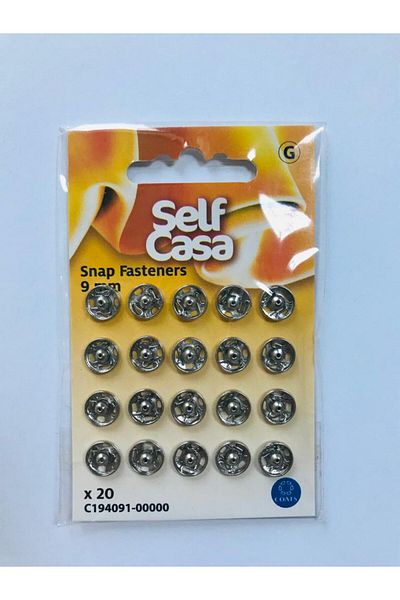 Self Casa Snap Brass Silver Color 9 mm