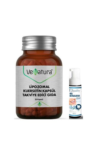 VeNatura Liposomal Quartzetin 30 Capsules - Teeth Whitening Gift Foam