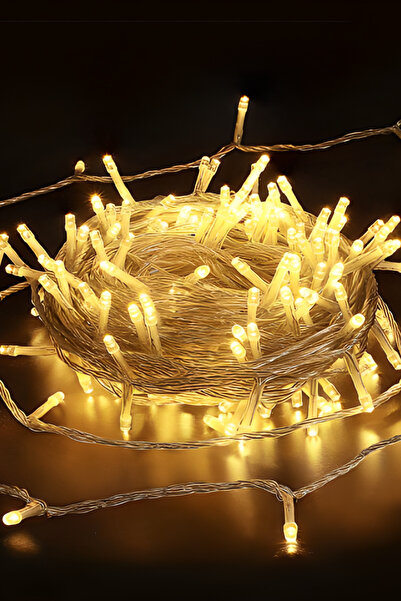 Hazar Led 100 Ledli Led Işık Sabit Yanar Eklemeli Dekoratif Lamba 10m Gün Işı...