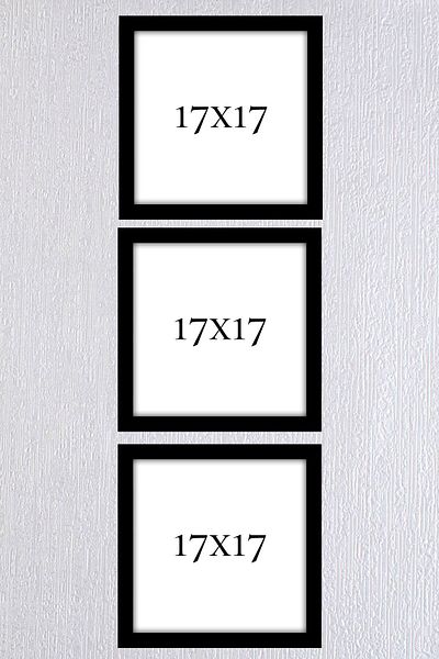 AS TİCARET Black Frame Set 3 Pieces 17x17