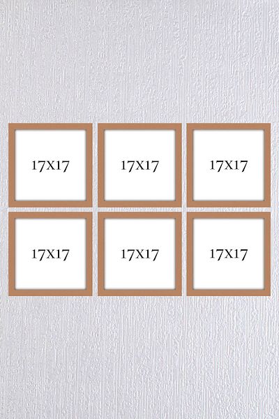 AS TİCARET Wooden Frame Set 6 Pieces 17x17