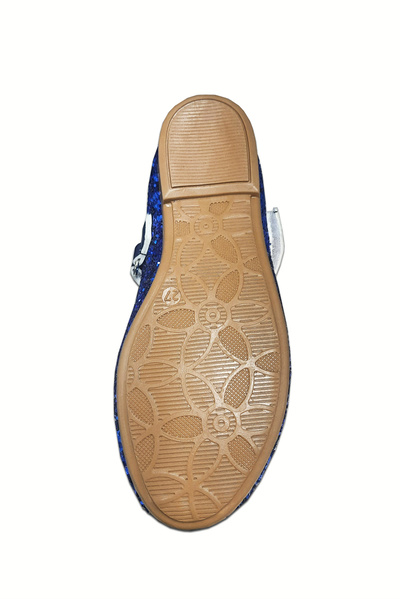 welissa Navy Blue Sequin Glitter Evening Dress Girl's Ballerinas