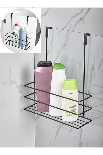 ORSA HOME 929 Μοντέλο Μαύρη κρεμαστή καμπίνα ντους και ματ ράφι