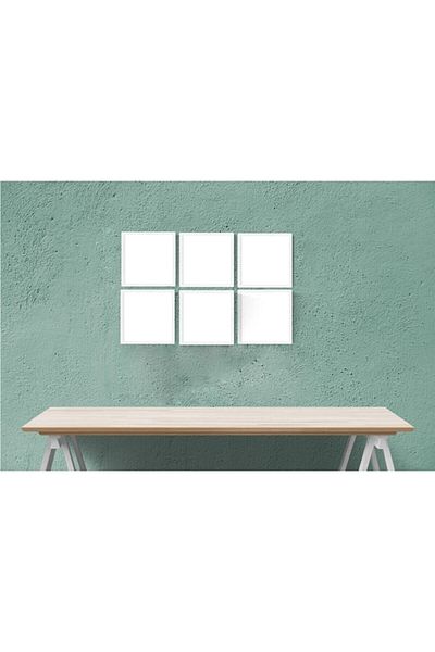 AS TİCARET 6 Pieces 10x10 Cm White Collage Photo Picture Memory Frame Set of 3