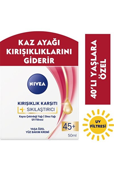 NIVEA Yüz Kremi Sıkılaştırıcı- Kırışıklık Karşıtı 45 Yaş+ 50 ml