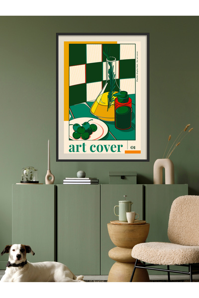 HOMEPACK Single Framed Painting Modern Art Poster Painting Tk/222