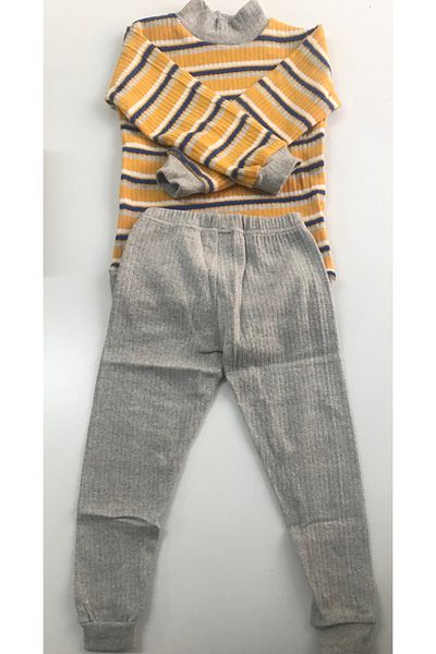 baby children Turtleneck Children's Striped Set