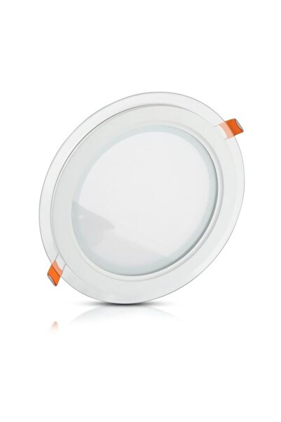 SSEPETLESENE 18 W Camlı Led Panel - Beyaz Işık (6500K) - Beyaz Kasa - Yuvarla...
