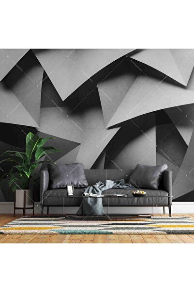 HD 3 Boyutlu 3D Üçgen Desenli Duvar Kağıdı